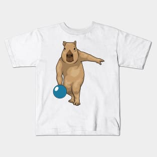 Capybara Bowling Bowling ball Kids T-Shirt